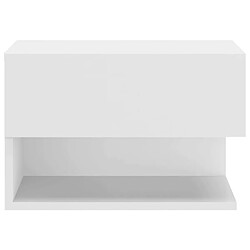 Maison Chic Table de chevet murale - Table de Nuit Blanc pas cher