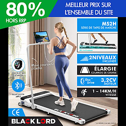 BLACK LORD Tapis de Course/Marche Électrique Maison Bureau Incliné Pliable