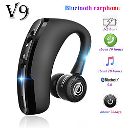 GUPBOO Casque sans fil V9 Casque sans fil Casque d'affaires pour les appels de conduite Écouteurs intra-auriculaires de sport 