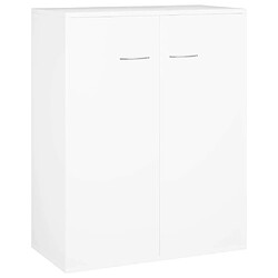 Maison Chic Buffet,Meuble de Rangement,commode pour salon,Cuisine Blanc 60 x 30 x 75 cm Aggloméré -MN19174