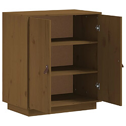 Avis vidaXL Buffet Marron miel 65,5x40x75 cm Bois massif de pin