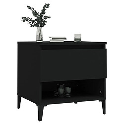 Avis vidaXL Table d'appoint Noir 50x46x50 cm Bois d’ingénierie