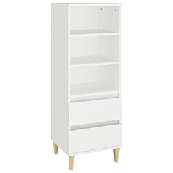 Maison Chic Buffet,Meuble de Rangement,commode pour salon,Cuisine Blanc 40x36x110 cm Bois d'ingénierie -MN67061