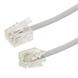 Wewoo Câble téléphonique RJ11 vers RJ11 2 conducteurs, longueur: 3 m