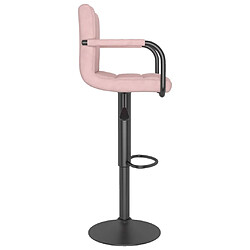 Acheter vidaXL Tabourets de bar lot de 2 rose velours