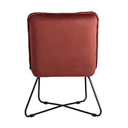 Acheter Mes Fauteuil 50x68x79 cm en tissu polyester terracotta - MELINA