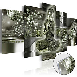 Decoshop26 Tableaux en verre acrylique décoration murale motif Bouddha d'émeraude 100x50 cm TVA110162