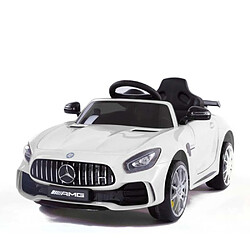 Devessport - Voiture électrique pour enfants avec télécommande et accélérateur – Mercedes AMG GTR Couleur Blanc 