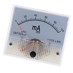 Avis dc ampèremètre analogique panneau compteur amp mètres courant manomètre pointeur type 0-100ma