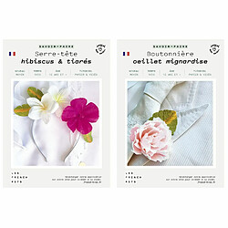 Youdoit Coffret DIY papier - Mariage - 1 Serre-Tête floral + 1 Boutonnière