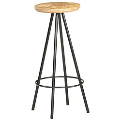 vidaXL Tabourets de bar lot de 4 bois de manguier brut