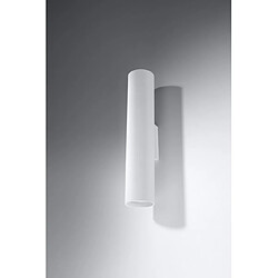 Luminaire Center Applique murale LAGOS acier blanc 2 ampoules