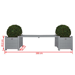 Acheter Esschert Design Jardinières avec banc pont Gris CF33G