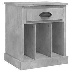 Maison Chic Table de chevet,Table de nuit,Table d'appoint pour salon gris béton 43x36x50 cm -MN78251