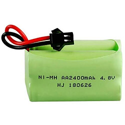 Batterie Ni-MH rechargeable 4.8V 2400mAh AA | Connecteur SM 2P | Pour bateau RC, bus RC, drone Kondor spatial Radiofly 