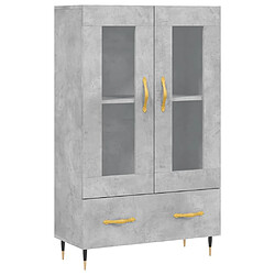 Maison Chic Buffet,Meuble de Rangement,commode pour salon,Cuisine gris béton 69,5x31x115 cm bois d'ingénierie -MN12739