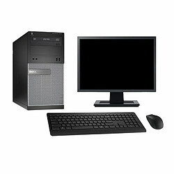 PC Tour Dell OptiPlex 3020 Ecran 19" i5-4570 RAM 4Go Disque 1To Windows 10 Wifi - Occasion