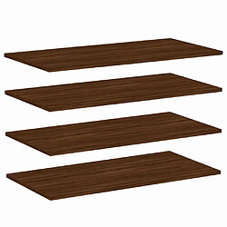 vidaXL Étagères murales 4 pcs chêne marron 80x40x1,5cm bois ingénierie