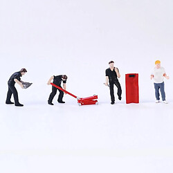 Avis Tiny Diorama Figure Résine Poupée Street Train Layout Scenery Accessories Noir