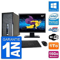 PC Tour HP 400 G1 Ecran 19" Intel G3220 RAM 16Go Disque Dur 1To Windows 10 Wifi · Occasion 