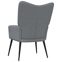 Maison Chic Chaise de relaxation | Fauteuil relax avec tabouret Gris clair Tissu -GKD96369 pas cher