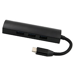 Acheter usb-c type-c à 4 port usb 3.0 concentrateur convertisseur de connecteur noir