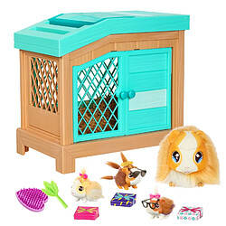 Moose Toys Little Live Pets Mama Surprise Maman-cochon d'Inde avec cage et 3 bébés surprise