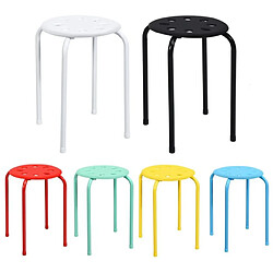 Helloshop26 Tabourets empilables 30 x 40,5 cm cadre en métal joint en forme de X stable pour cuisine bistro multicolore 20_0006581