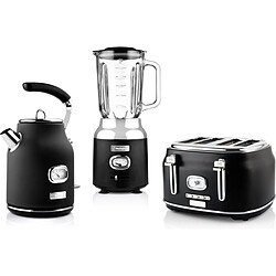 Westinghouse - Retro - Grille pain 4 fentes + Bouilloire 1,7 L - Blender - Noir