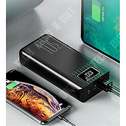 TD® batterie externe portable 30000mAh charge rapide - Affichage numérique - Port de charge compatible tous téléphones