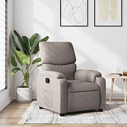 Maison Chic Fauteuil inclinable,Fauteuil luxe de relaxation Taupe Tissu -MN74310