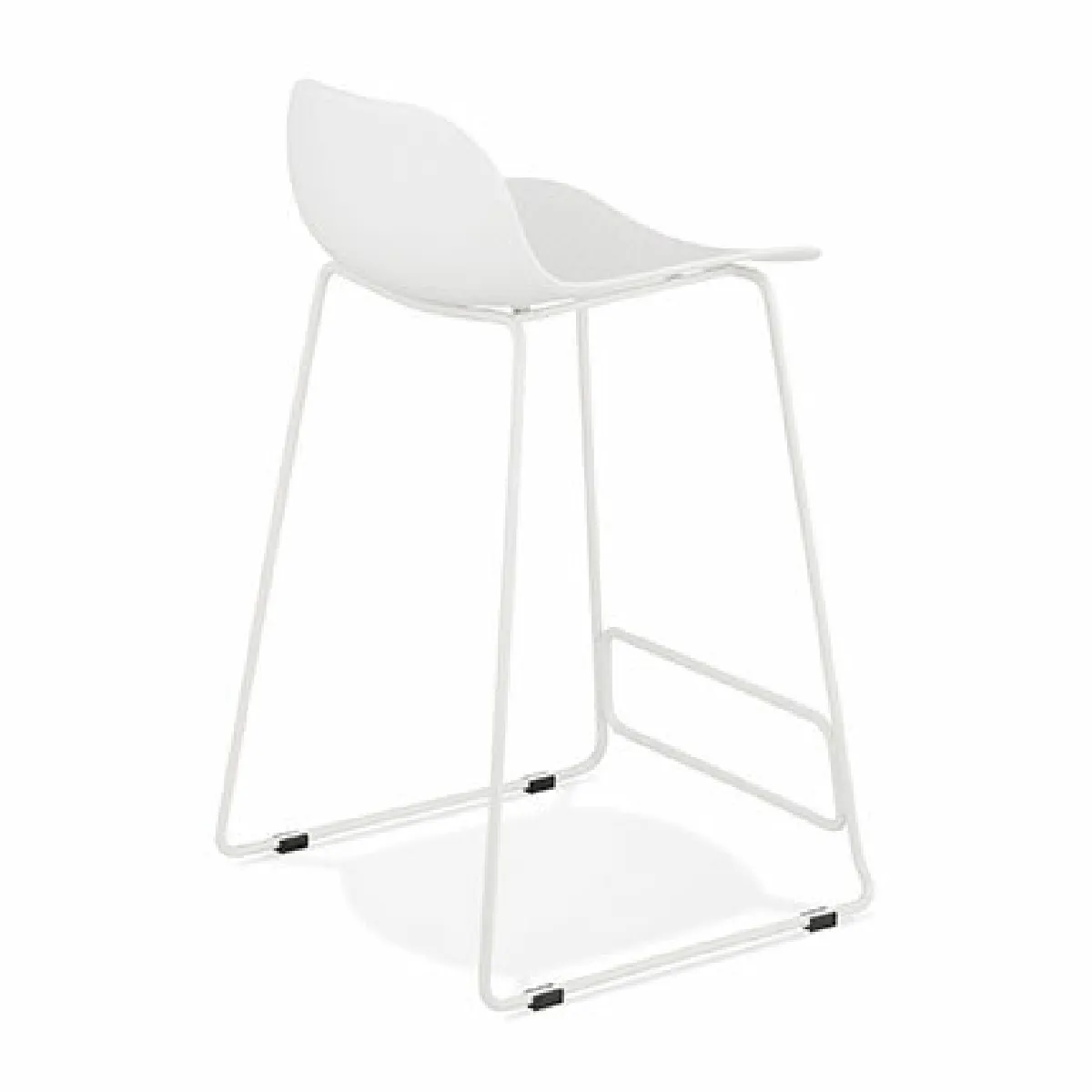 Acheter Mes Lot de 2 tabourets de bar H66 blanc et pieds blancs - FLODEN