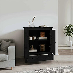 Avis Maison Chic Buffet,Meuble de Rangement,commode pour salon,Cuisine Noir 83x41,5x100 cm Bois massif de pin -MN96706