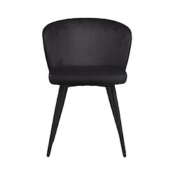 Mes Lot de 4 chaises de repas en velours anthracite - VELVET