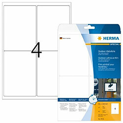 Avis Elysees Paris Herma 9534 Étiquettes film adhésif outdoor 99,1 x 139 A4 LaserCopy 40 pièces Blanc