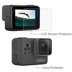 Wewoo Film protecteur écran pour GoPro HERO5 Lens HD d'écran + LCD Dispaly de verre trempé