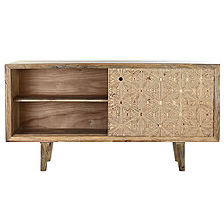 Pegane Buffet Meuble de rangement en bois de de manguier et bouleau coloris naturel - Longueur 160 x Hauteur 75 x Profondeur 40 cm