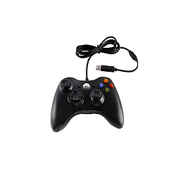 YP Select Manettes de jeu de câble USB de contrôleur filaire compatibles avec la console Microsoft Xbox 360 noire 