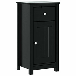 Maison Chic Armoire de salle de bain,Meuble de rangement,Meuble haut BERG noir 40x34x80 cm pin massif -GKD598692