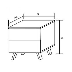 Avis Pegane Tête de lit + 2 tables de chevet coloris chêne cambrian, effet textile