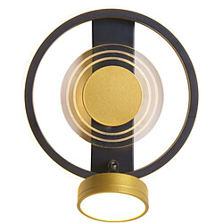 Universal Lampe murale ronde de 10W Lampe murale de salon Couloir Couloir Chambre à coucher Lampe de chevet (lumière chaude) 