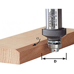 Fraise à affleurer spéciale OFK 500 HW D27/30° FESTOOL 490091 Fraise à affleurer spéciale - Ø: 27 mm - en acier - 89 g - Dimensions:102 x 54 mm