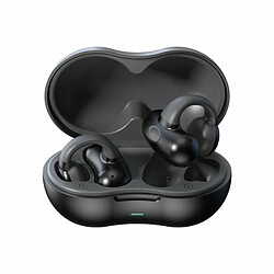 Casque Bluetooth 5.3 À Conduction Osseuse Oreille Clip-On Wireless Sports Earphone Casque De Réduction Du Bruit Noir