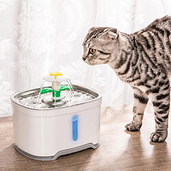 Universal 2.4L Jet d'eau automatique pour chat LED USB électrique pour chien chat pour animal de compagnie Distributeur automatique de fontaine de boisson pour animal de compagnie | Fournitures d'arrosage d'alimentation pour chat