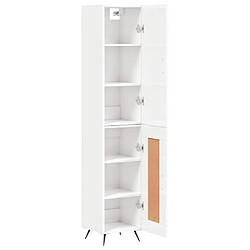 Acheter Maison Chic Buffet,Meuble de Rangement,commode pour salon,Cuisine Blanc brillant 34,5x34x180 cm Bois d'ingénierie -MN11387