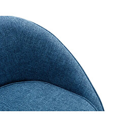 Vente-Unique Fauteuil en tissu bleu LINDALE pas cher