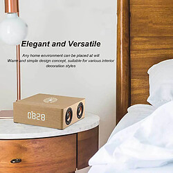 ComfortXL Enceinte bluetooth en bois pour réveil, haut-parleur sans fil pour chambre à coucher ou bureau - grain de bois jaune pas cher