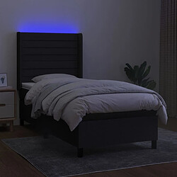 Avis Sommier à lattes,Cadre à lattes de lit pour Adulte matelas et LED Noir 90x190 cm Tissu -MN60797