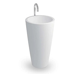 Ambra Vasque colonne sur pied,en Solid surface 50 cm - Kezia