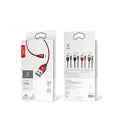 YP Select Chargeur de téléphone Ligne de données de cordon tressé USB pour Iphone X / 8/8 Plus / 7/7 Plus / 6S / 6 Plus Rouge 0.6M